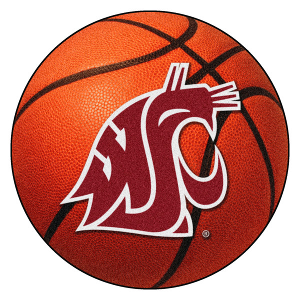 Washington State University - Washington State Cougars Basketball Mat WSU Primary Logo Orange