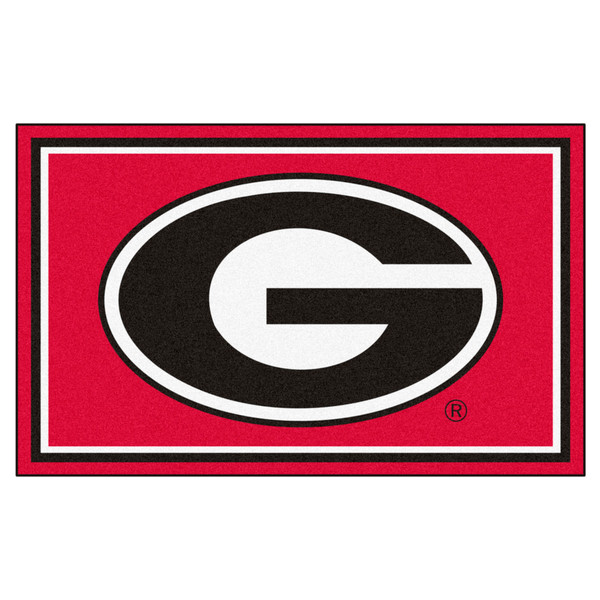 University of Georgia - Georgia Bulldogs 4x6 Rug G Primary Logo Red