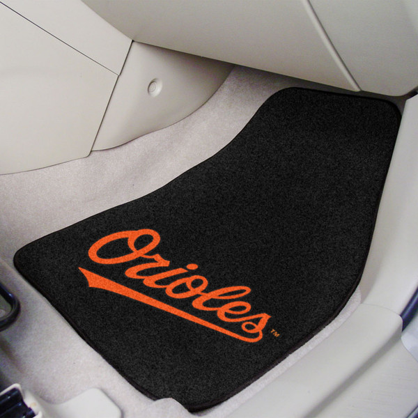 MLB - Baltimore Orioles 2-pc Carpet Car Mat Set 17"x27"