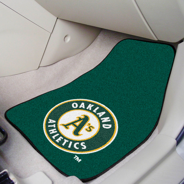 MLB - Oakland Athletics 2-pc Carpet Car Mat Set 17"x27"