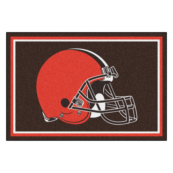 Cleveland Browns 5x8 Rug Helmet Primary Logo Brown