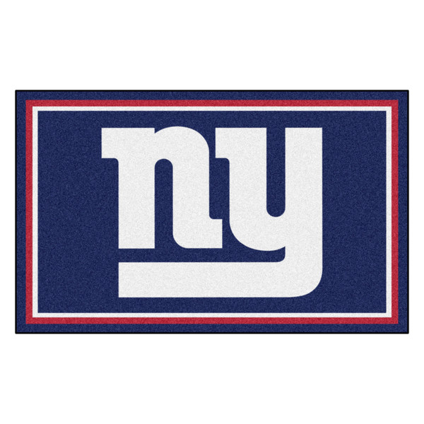New York Giants 4x6 Rug "NY" Logo Dark Blue