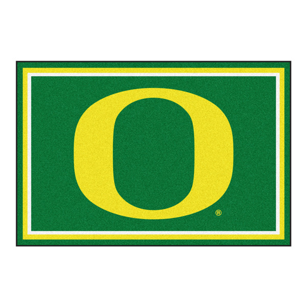 University of Oregon - Oregon Ducks 5x8 Rug O Primary Logo Green
