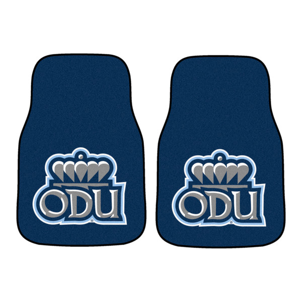 Old Dominion University - Old Dominion Monarchs 2-pc Carpet Car Mat Set "Crown ODU" Logo Navy