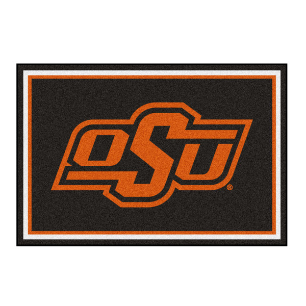 Oklahoma State University - Oklahoma State Cowboys 5x8 Rug OSU Primary Logo Black