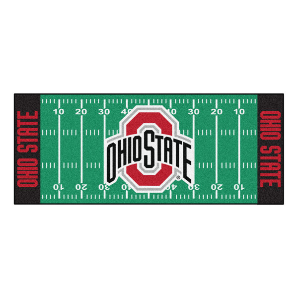 Ohio State University - Ohio State Buckeyes Football Field Runner Ohio State Primary Logo Green
