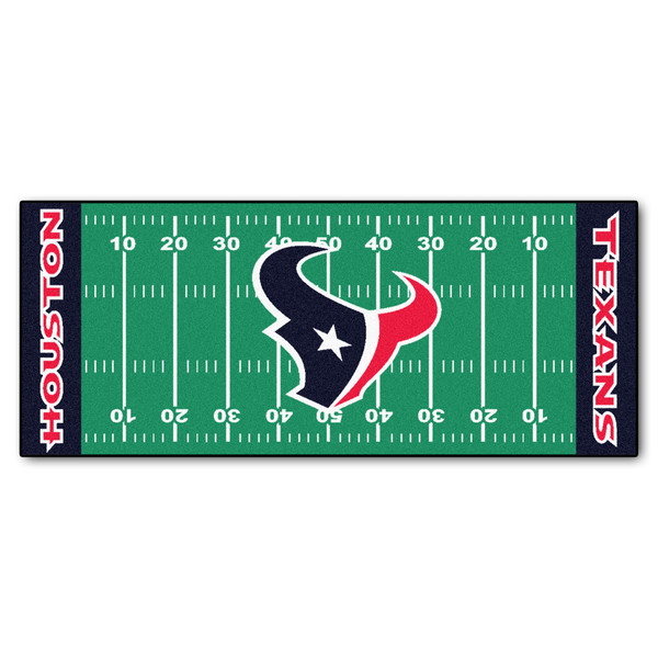Houston Texans Football Field Runner Texans Primary Logo Green