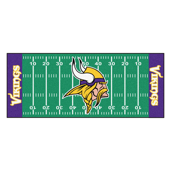 Minnesota Vikings Football Field Runner Viking Head Primary Logo Green