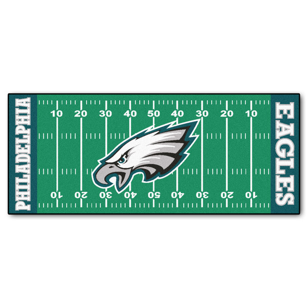 Philadelphia Eagles Football Field Runner Eagle Head Primary Logo Green