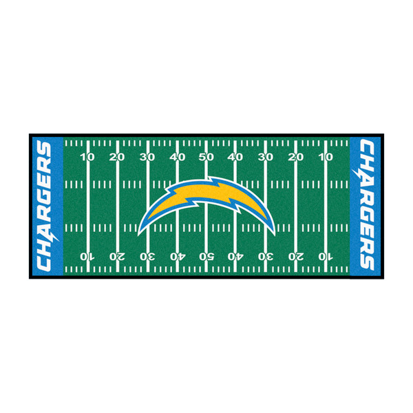 Los Angeles Chargers Football Field Runner Bolt Primary Logo Green