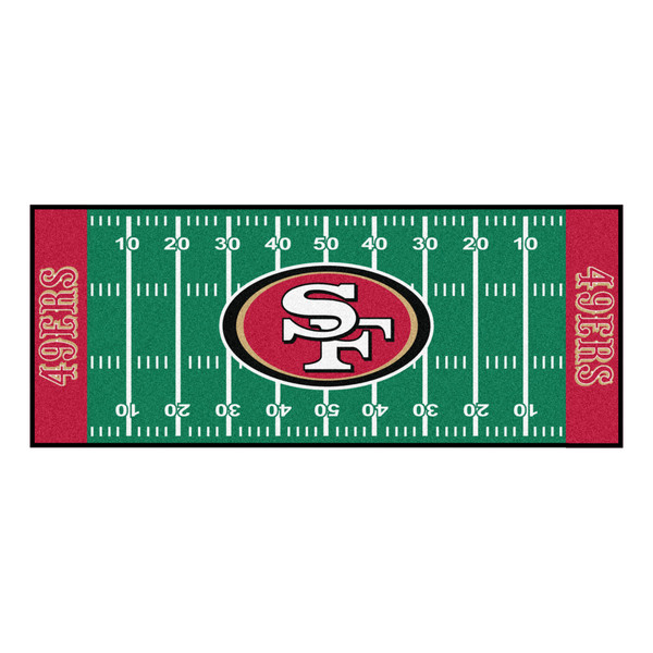 San Francisco 49ers Football Field Runner 49ers Primary Logo & Wordmark Green