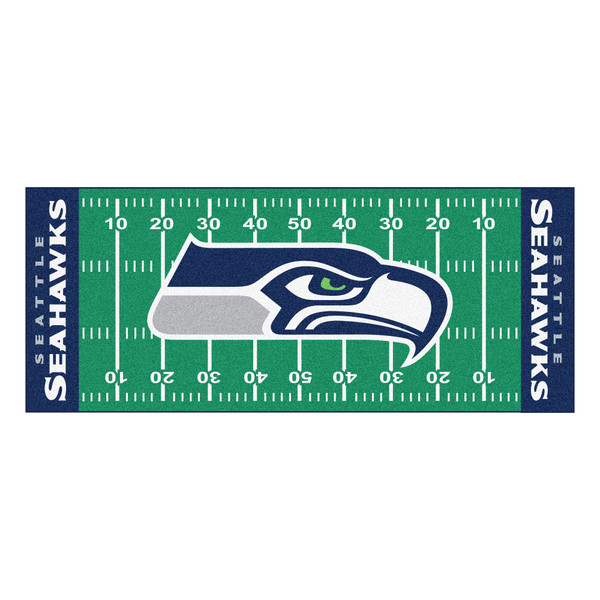 Seattle Seahawks Football Field Runner Seahawk Primary Logo Green