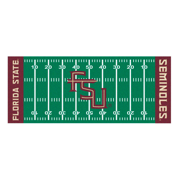 Florida State University - Florida State Seminoles Football Field Runner Seminole Primary Logo Green