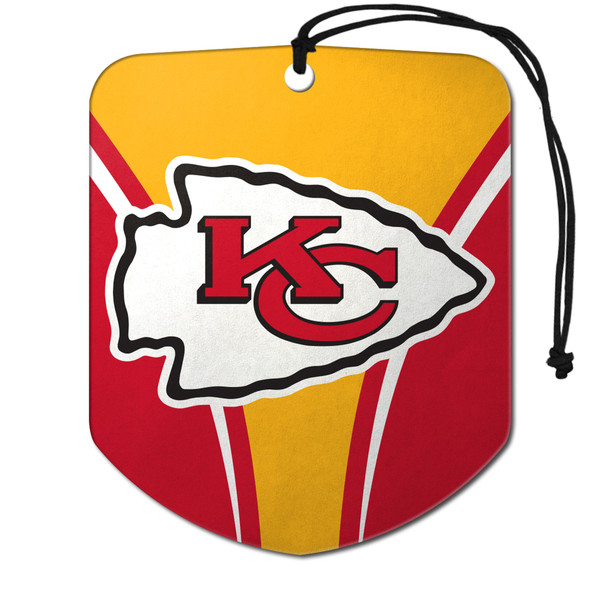 Kansas City Chiefs Air Freshener 2-pk Chiefs Primary Logo Red, Yellow