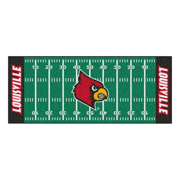 University of Louisville - Louisville Cardinals Football Field Runner Cardinal Primary Logo Green