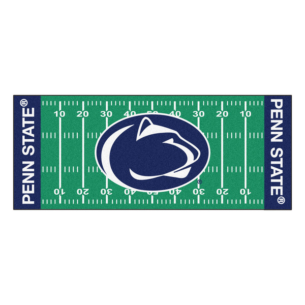 Pennsylvania State University - Penn State Nittany Lions Football Field Runner "Nittany Lion" Logo Green