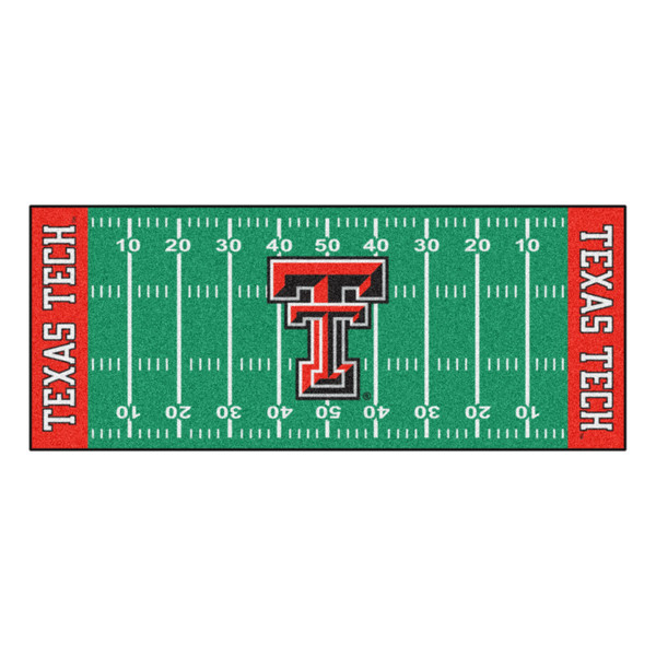 Texas Tech University - Texas Tech Red Raiders Football Field Runner Double T Primary Logo Green