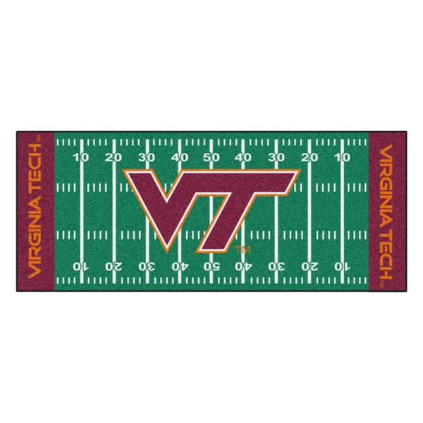 Virginia Tech - Virginia Tech Hokies Football Field Runner VT Primary Logo Green