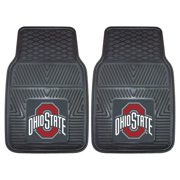 Ohio State University - Ohio State Buckeyes 2-pc Vinyl Car Mat Set Ohio State Primary Logo Black