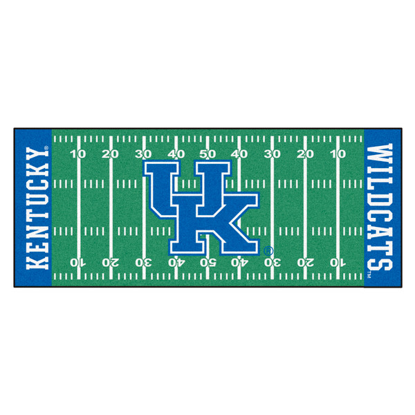 University of Kentucky - Kentucky Wildcats Football Field Runner UK Primary Logo Green
