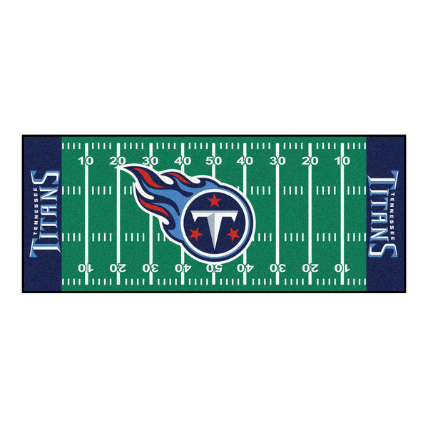 Tennessee Titans Football Field Runner Flaming T Primary Logo Green