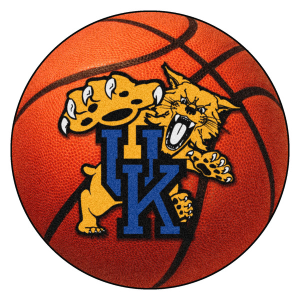 University of Kentucky - Kentucky Wildcats Basketball Mat "UK & Wildcat" Logo Orange