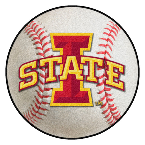 Iowa State University - Iowa State Cyclones Baseball Mat I STATE Primary Logo White