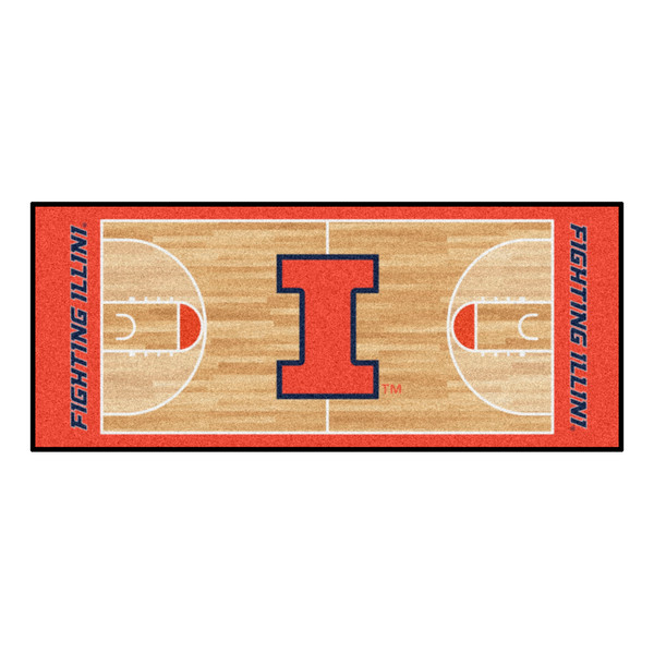 University of Illinois - Illinois Illini NCAA Basketball Runner Block I Primary Logo Blue