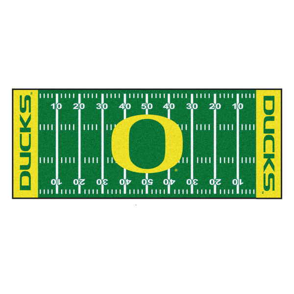 University of Oregon - Oregon Ducks Football Field Runner O Primary Logo Green