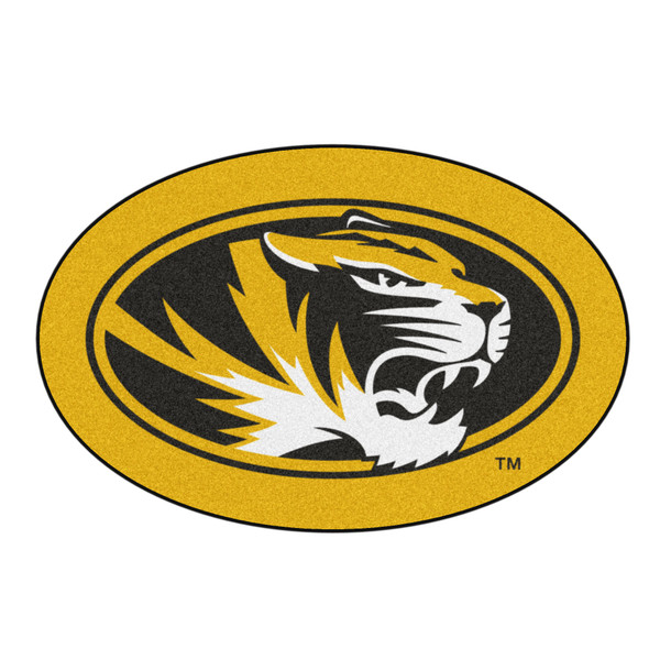 University of Missouri - Missouri Tigers Mascot Mat Tiger Head Primary Logo Yellow