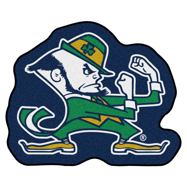 Notre Dame - Notre Dame Fighting Irish Mascot Mat Leprechaun Alternate Logo Navy