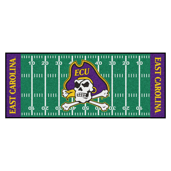 East Carolina University - East Carolina Pirates Football Field Runner Pirate Primary Logo and Wordmark Green