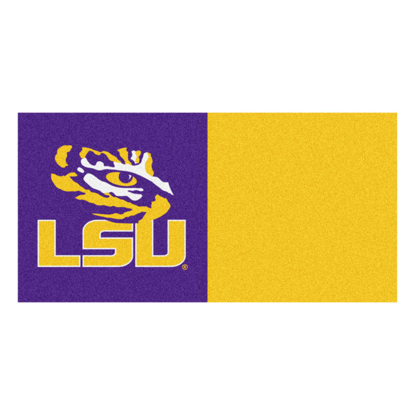 Louisiana State University - LSU Tigers Team Carpet Tiles LSU Tiger Eye Secondary Logo Purple