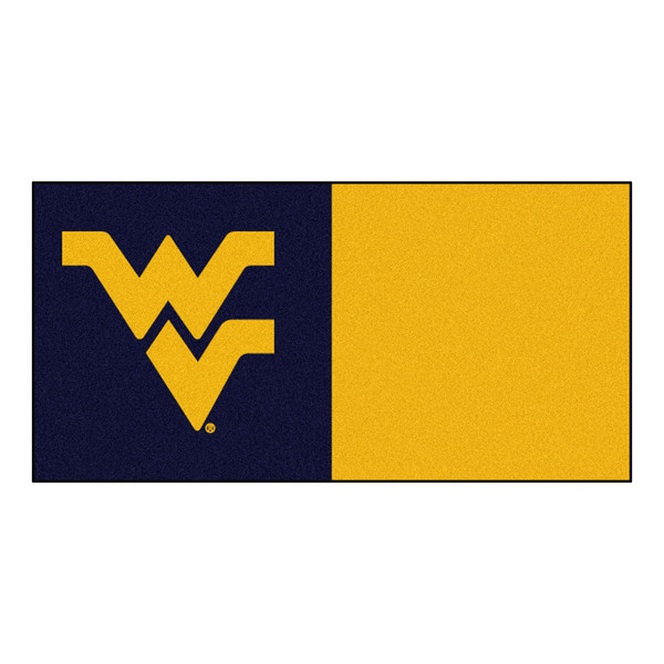 West Virginia University - West Virginia Mountaineers Team Carpet Tiles Flying WV Primary Logo Navy