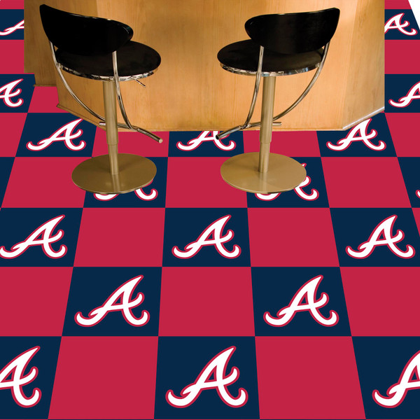 MLB - Atlanta Braves Team Carpet Tiles 18"x18" tiles