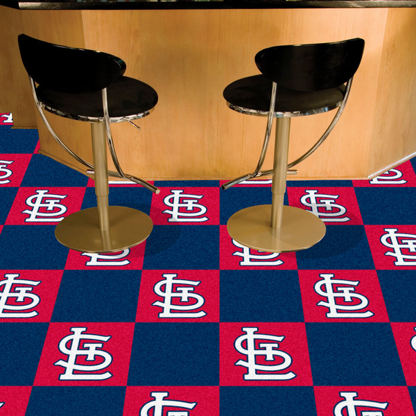 MLB - St. Louis Cardinals Team Carpet Tiles 18"x18" tiles