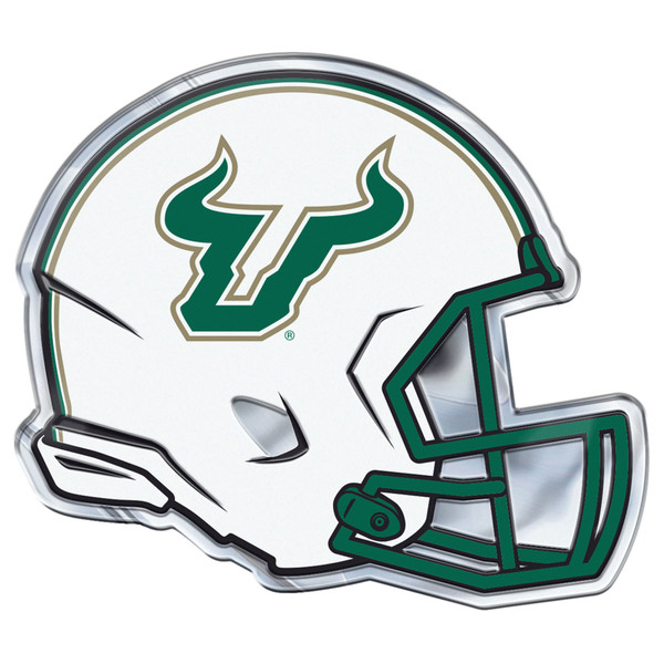 University of South Florida - South Florida Bulls Embossed Helmet Emblem Bull Primary Logo Green