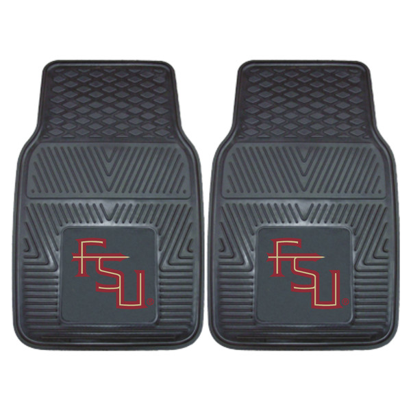 Florida State University - Florida State Seminoles 2-pc Vinyl Car Mat Set FSU Alternate Logo Black