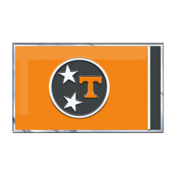 University of Tennessee - Tennessee Volunteers Embossed State Flag Emblem Power T Primary Logo Orange & Gray