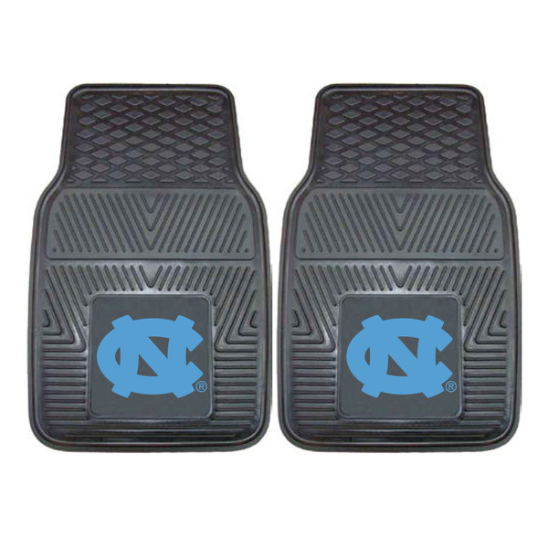 University of North Carolina at Chapel Hill - North Carolina Tar Heels 2-pc Vinyl Car Mat Set "NC" Logo Black