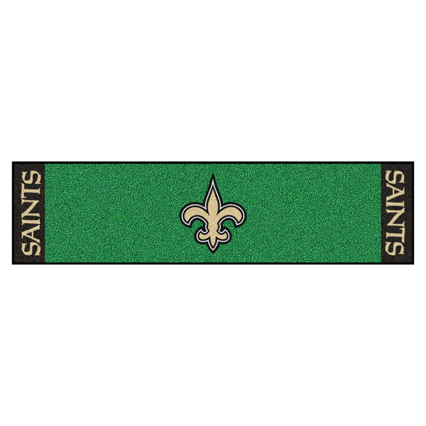 New Orleans Saints Putting Green Mat Fleur-de-lis Primary Logo Green