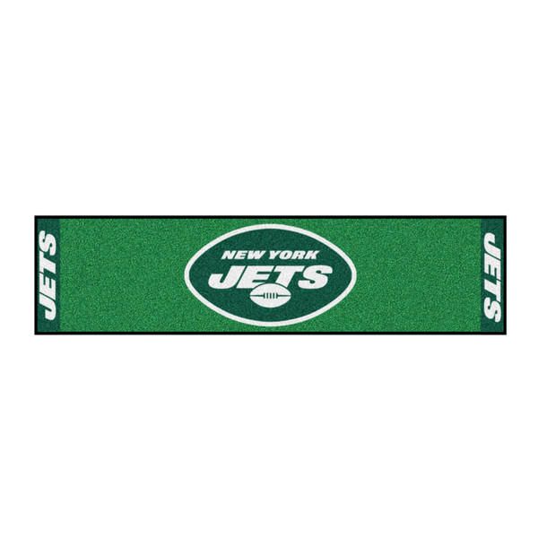 New York Jets Putting Green Mat Oval Jets Primary Logo Green