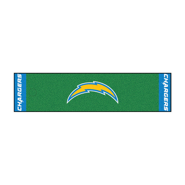 Los Angeles Chargers Putting Green Mat Bolt Primary Logo Green