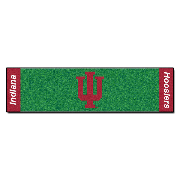 Indiana University - Indiana Hooisers Putting Green Mat IU Trident Primary Logo Green