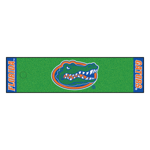 University of Florida - Florida Gators Putting Green Mat Gator Head Primary Logo Green