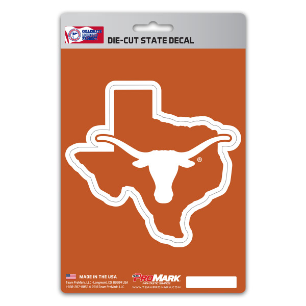 Texas Longhorns State Shape Decal "Longhorn" Logo / Shape of Texas