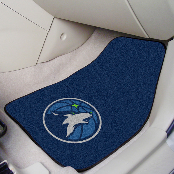 NBA - Minnesota Timberwolves 2-pc Carpet Car Mat Set 17"x27"