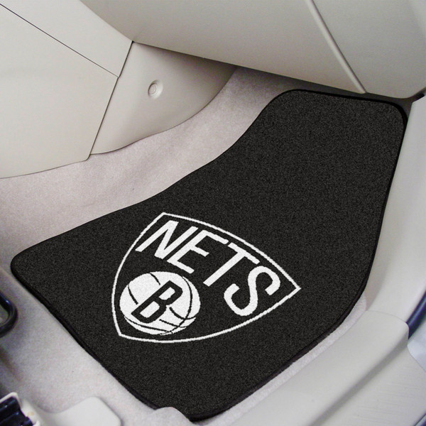 NBA - Brooklyn Nets 2-pc Carpet Car Mat Set 17"x27"