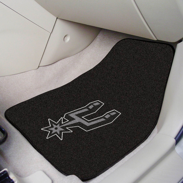 NBA - San Antonio Spurs 2-pc Carpet Car Mat Set 17"x27"