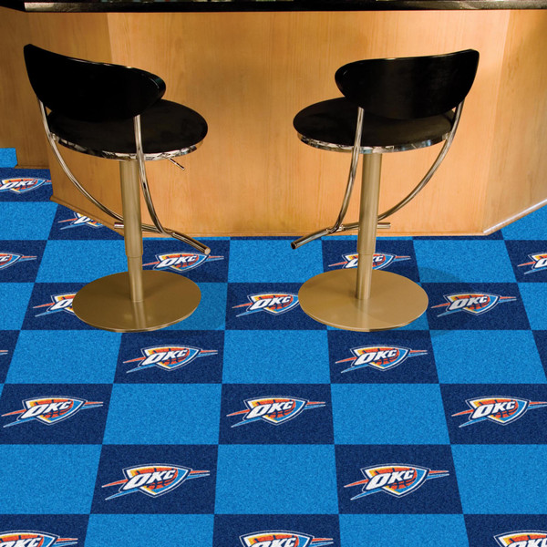 NBA - Oklahoma City Thunder Team Carpet Tiles 18"x18" tiles